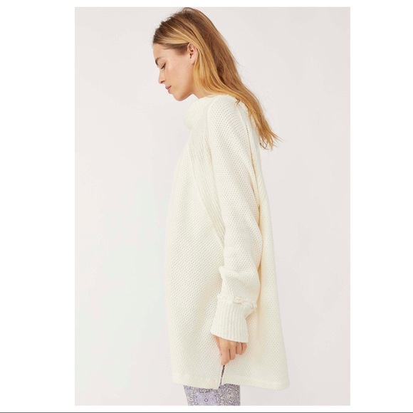 FREE PEOPLE SWEATER BOHO 90s VIBES FLOWY PULLOVER OVERSIZED TUNIC A2C - Picture 5 of 10